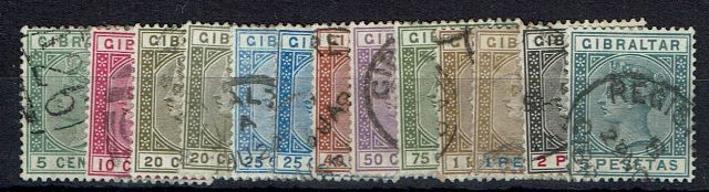 Image of Gibraltar SG 22/33 FU British Commonwealth Stamp